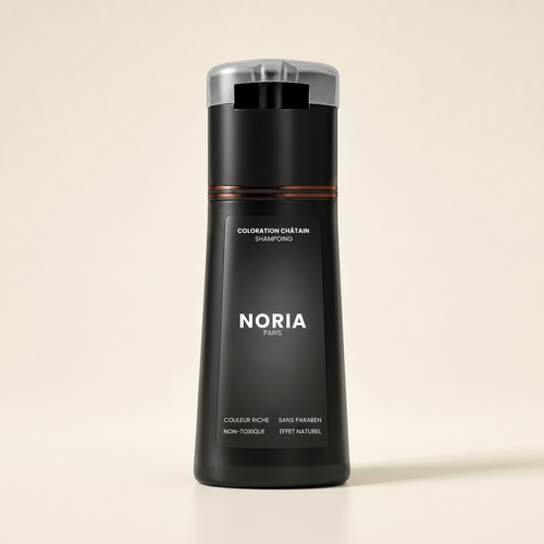 Shampoing colorant cheveux blancs teinte Châtain Noria