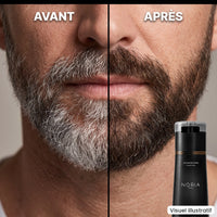 Barbe grise avant et après, visuel illustratif